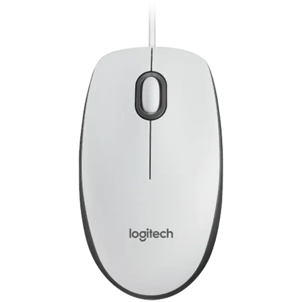 LOGITECH M100 Corded Mouse-WHITE