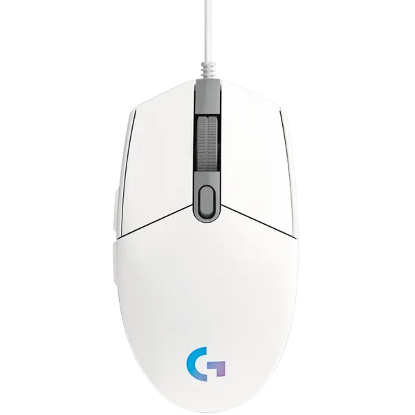 LOGITECH G102 LIGHTSYNC Corded Gaming Mouse - WHITE - USB - EER