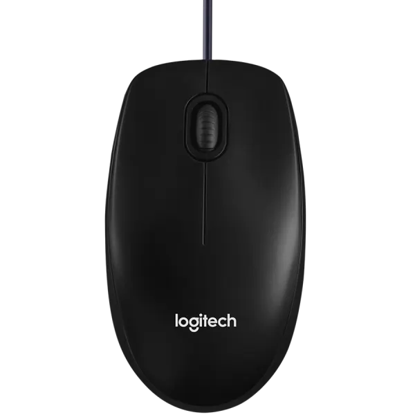 LOGITECH B100 Corded Mouse - BLACK - USB - B2B