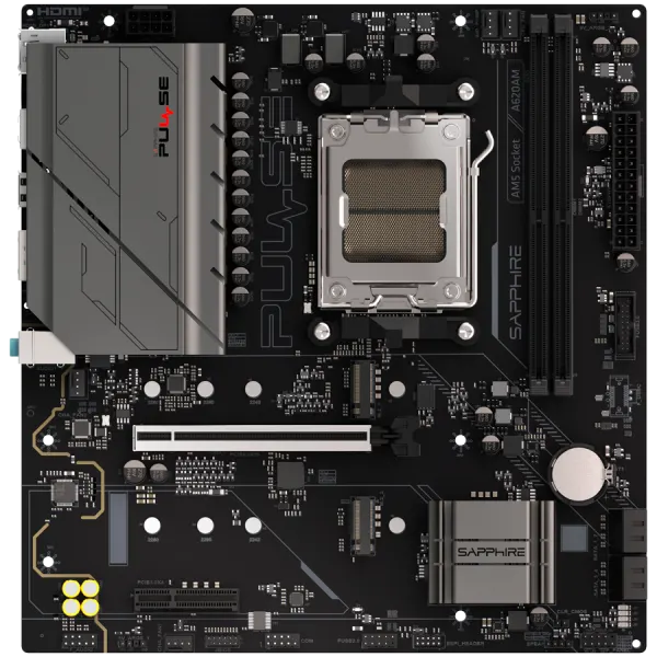 SAPPHIRE AMD PULSE A620AM Ryzen R3/R5, 2x DDR5, PCIE 4, 1x M.2 Gen4, 1x M.2 Gen3, LAN 1 Gbps, USB, MATX