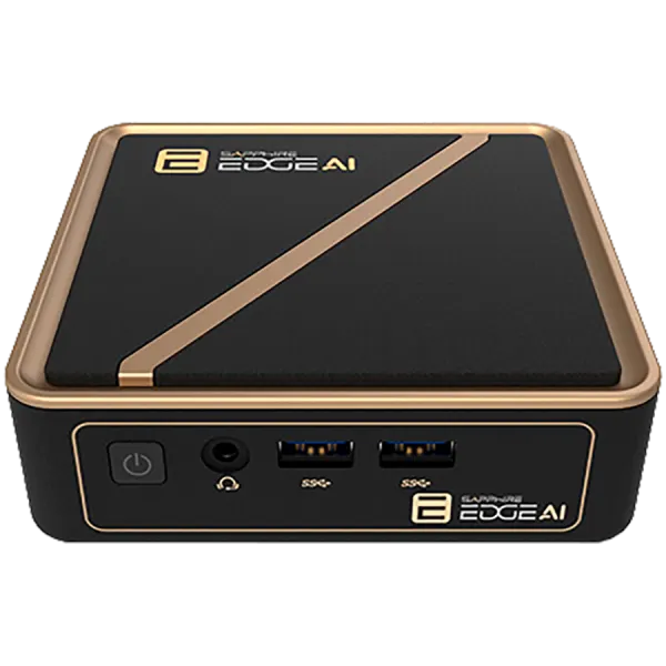 SAPPHIRE EDGE AI 340 BAREBONE WITH WIFI / BT MODULE, VESA MOUNT, POWER ADAPTER AND POWER CORD W/O SSD AND MEMORY