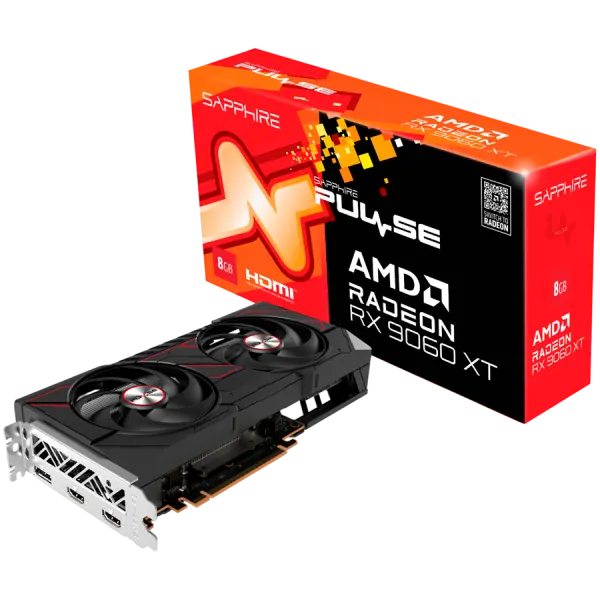 SAPPHIRE PULSE AMD Radeon RX 9060 XT OC 8GB GDDR6 8-bit DP 2x HDMI