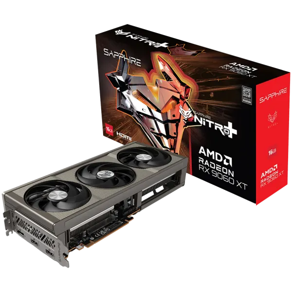 SAPPHIRE NITRO+ AMD RADEON RX 9060 XT GAMING OC 16GB DUAL HDMI / DP