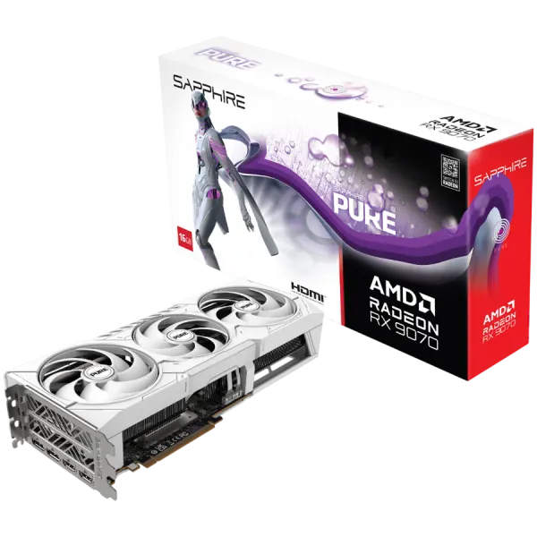 SAPPHIRE PURE AMD RADEON RX 9070 GAMING OC 16GB DUAL HDMI / DUAL DP