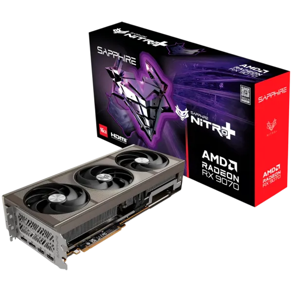 SAPPHIRE NITRO+ AMD RADEON RX 9070 GAMING OC 16GB DUAL HDMI / DUAL DP
