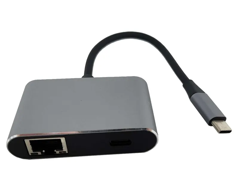 Adapter-konvertor TIP C na 2xUSB 3.0+TIP C+RJ45