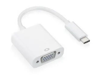 Adapter-konvertor USB 3.1 tip C (M) - VGA (F) srebrni
