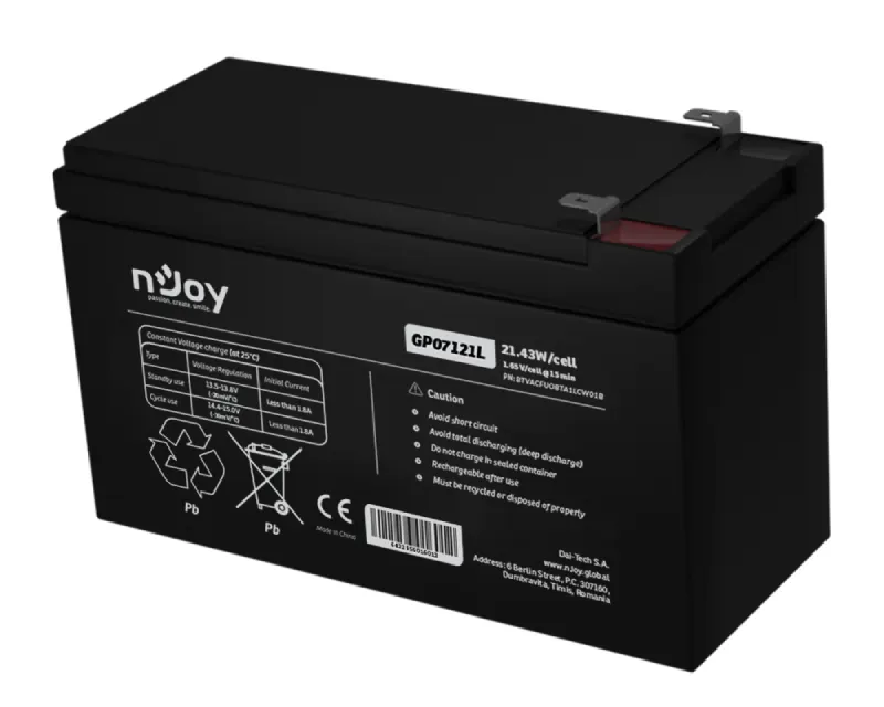 GP07121L baterija za UPS 12V 5Ah (BTVACFUOBTA1LCW01B)