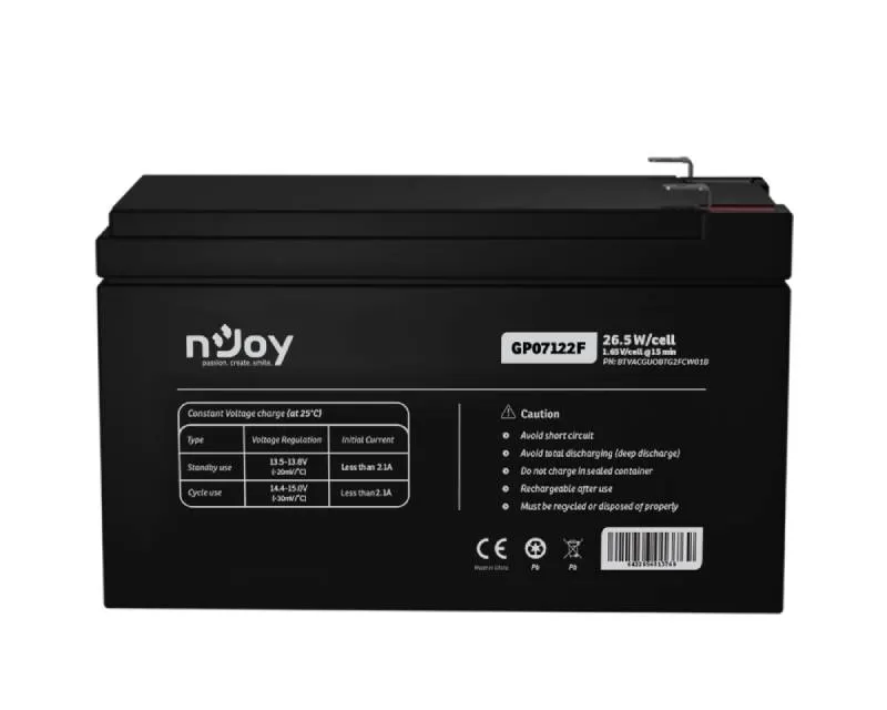GP07122F baterija za UPS 12V 7Ah (BTVACGUOBTG2FCW01B)