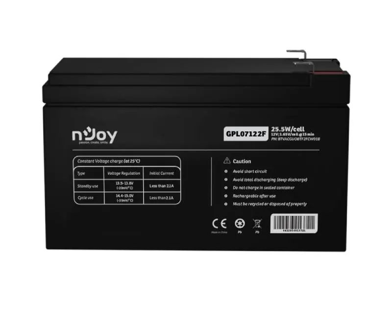GPL07122F baterija za UPS 12V 7Ah (BTVACGUOBTF2FCW01B)