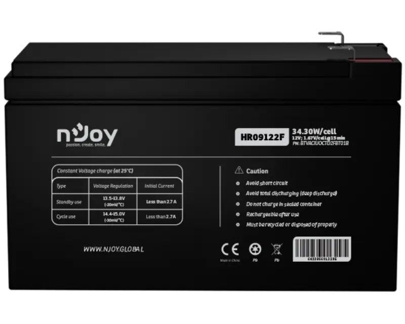 HR09122F baterija za UPS 12V 38.31W/cell (BTVACIUOCTD2FBT01B)