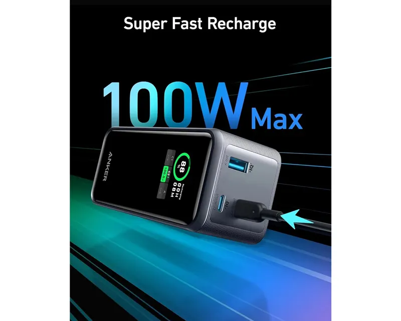 Prime 20000mAh, 200W, Power Bank za laptop crni