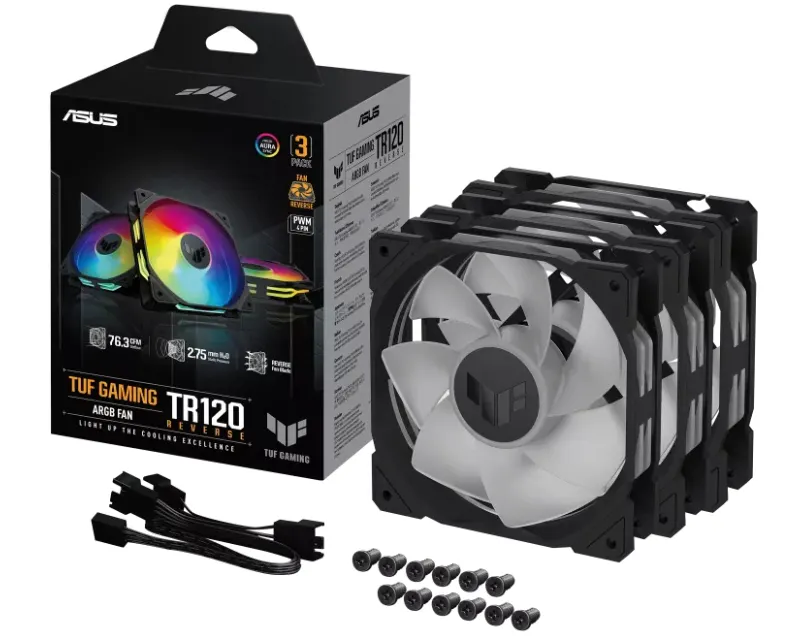 TUF GAMING TR120 ARGB REVERSE BLACK 3IN1 ventilator