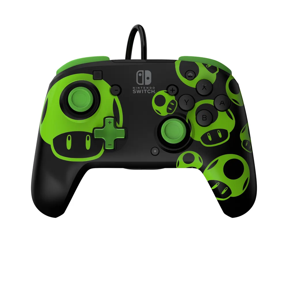 Nintendo Switch Wired Controller Rematch - 1UP Glow in the Dark