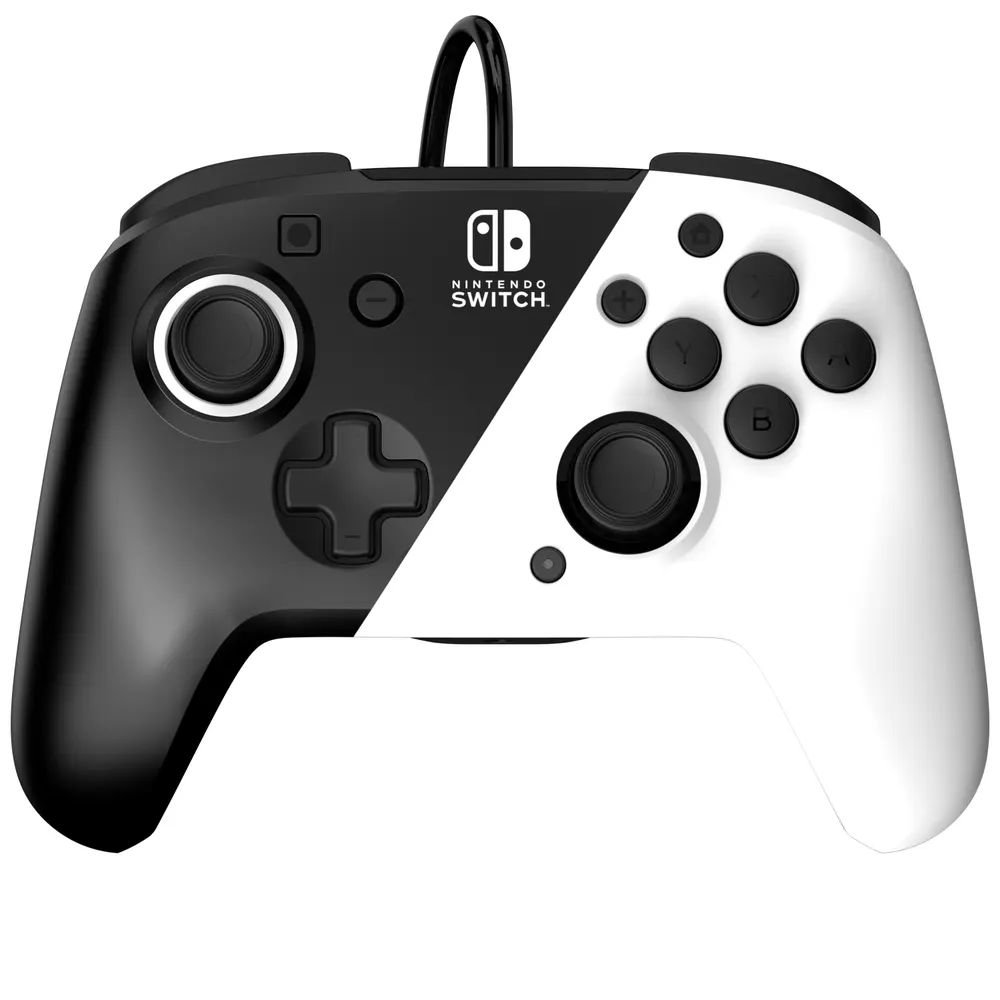 Nintendo Switch Faceoff Deluxe Controller + Audio - Black & White