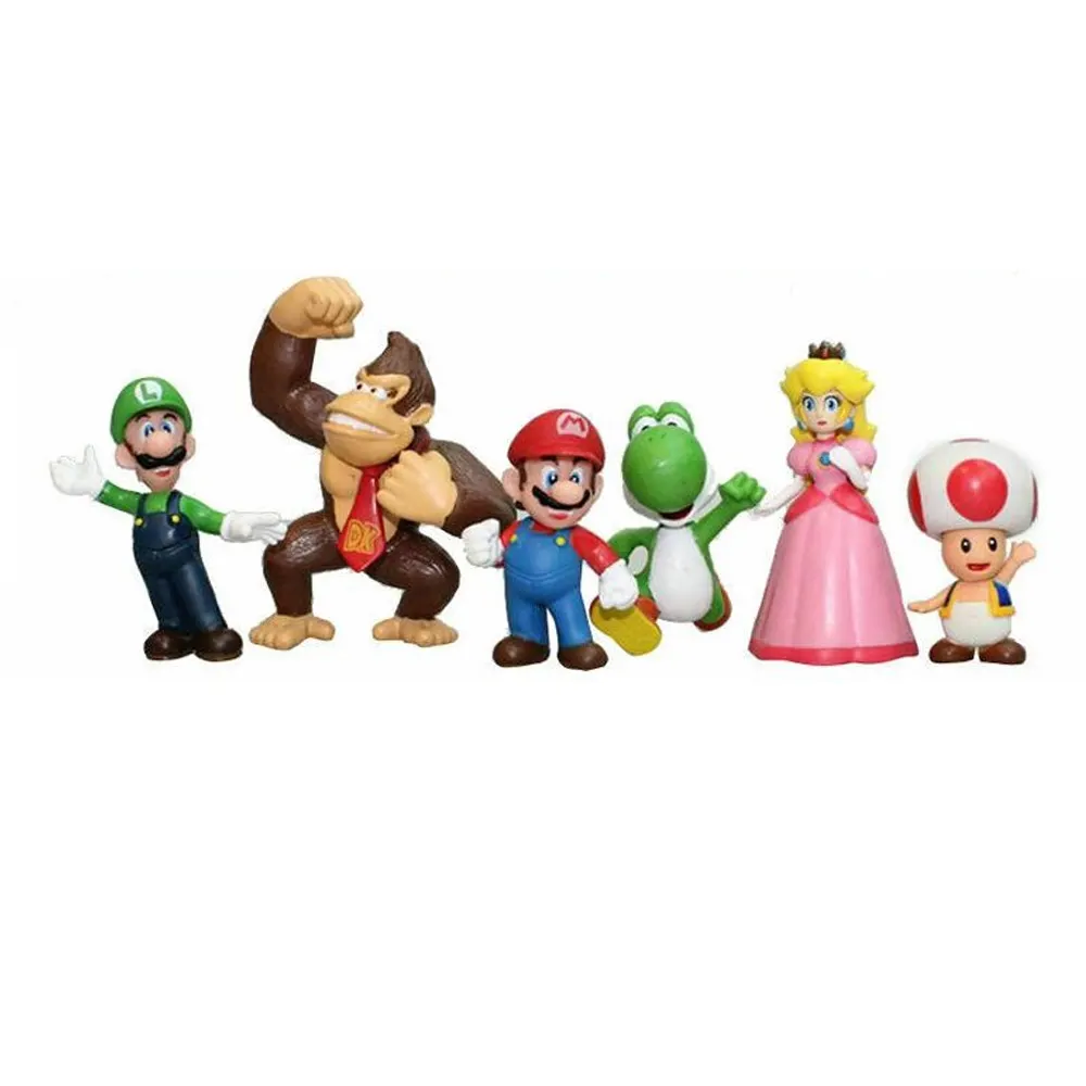Super Mario Bros - Mario Yoshi Luigi (mini set of 6pcs)