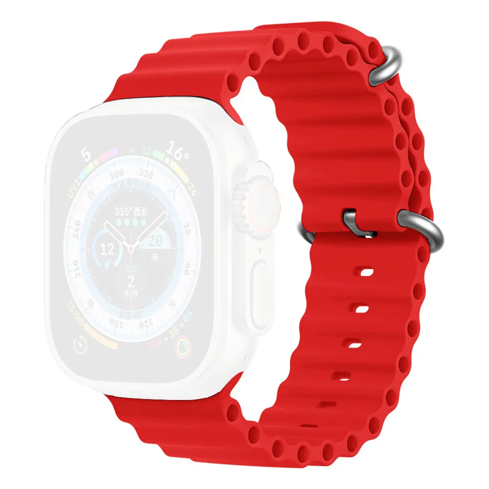 Smart Watch Ocean Strap 44/45/49mm Red