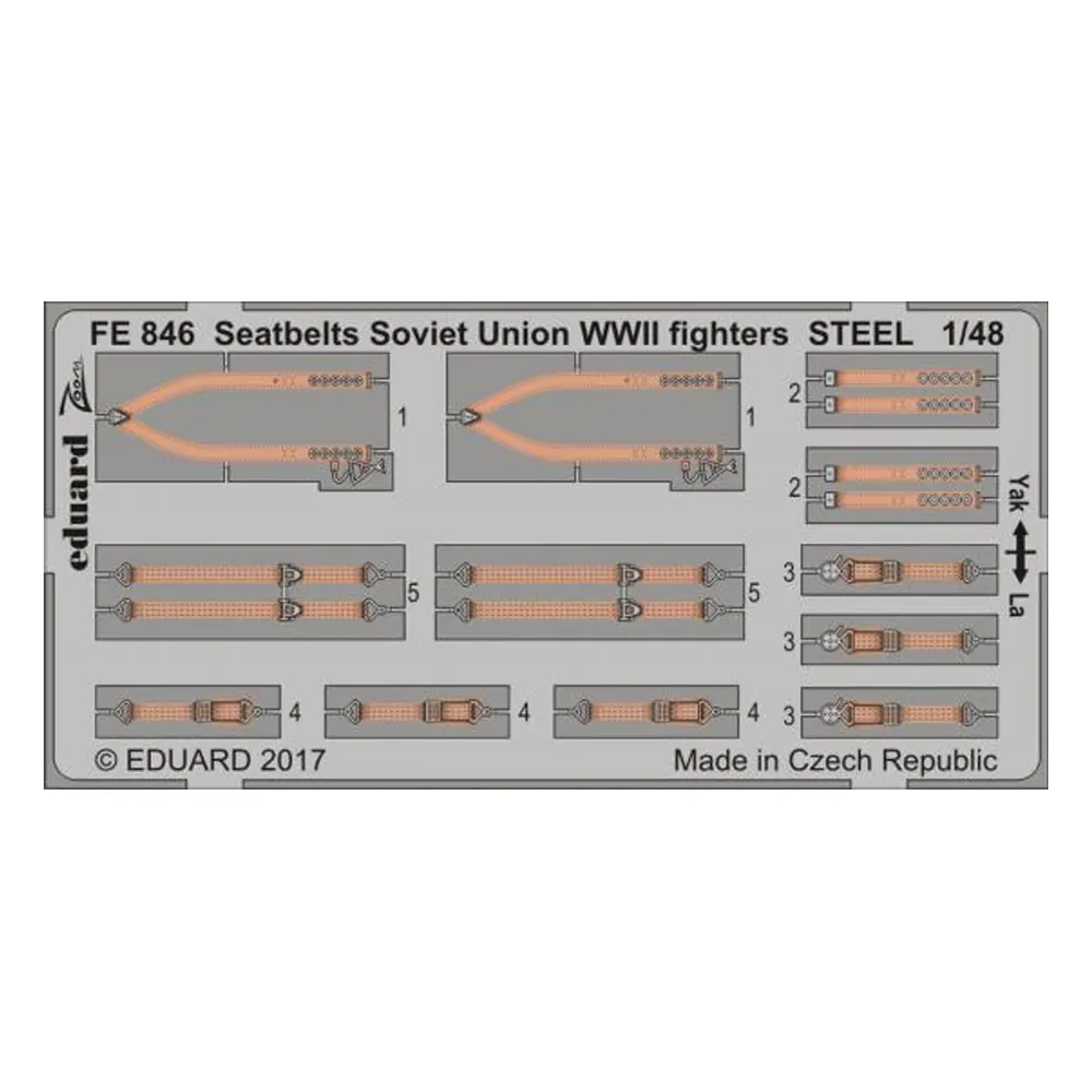 1:48 Seatbelts Soviet Union WWII fighters - Steel