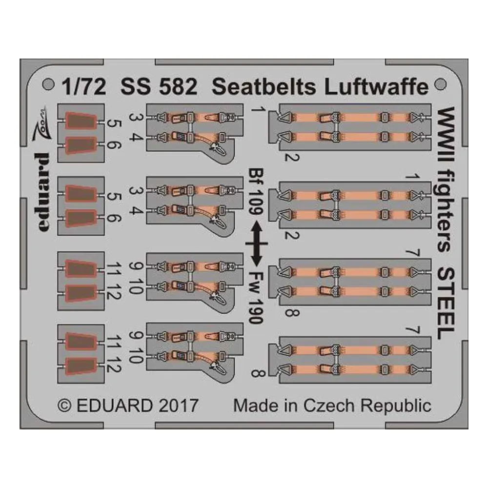 1:72 Seatbelts Luftwaffe WWII Fighters - Steel
