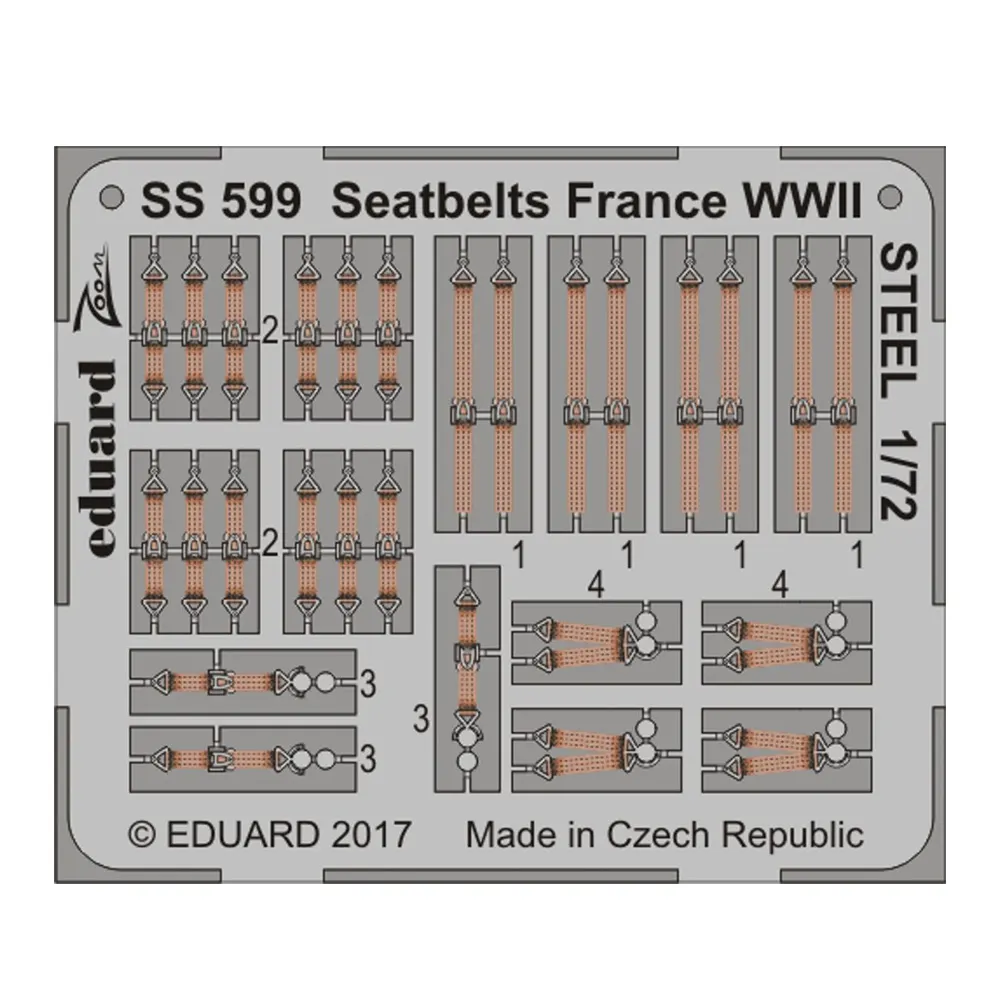 1:72 Seatbelts France WWII - Steel