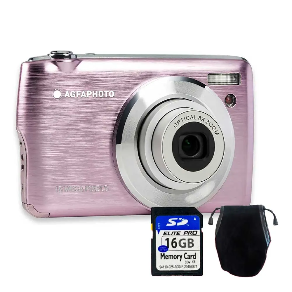Digitalni foto aparat DC8200 pink+16GB SD + torbica