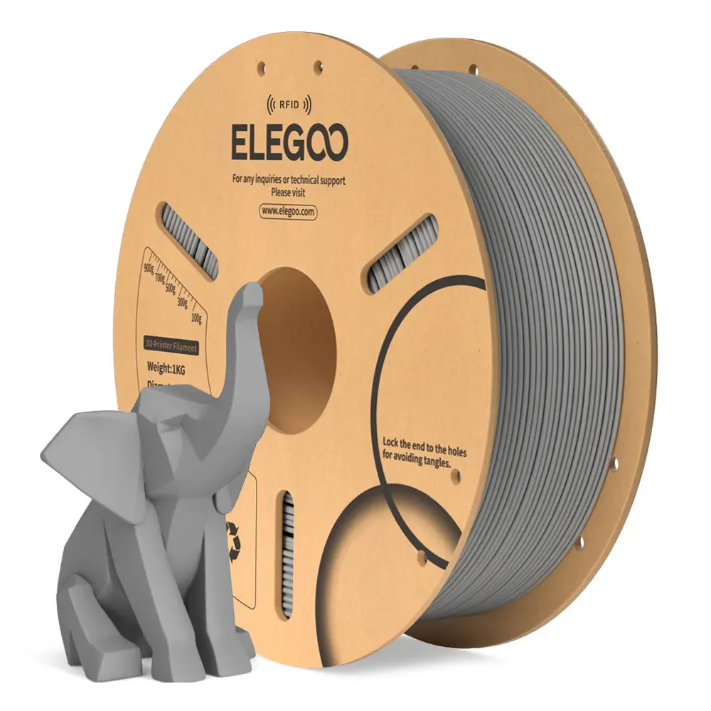 PLA Grey 1,75 mm / 1000 g Paper Spool(RFID)